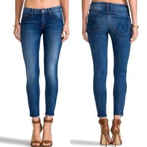 MOTHER-The Looker Ankle Fray Devil in a Blue Suit